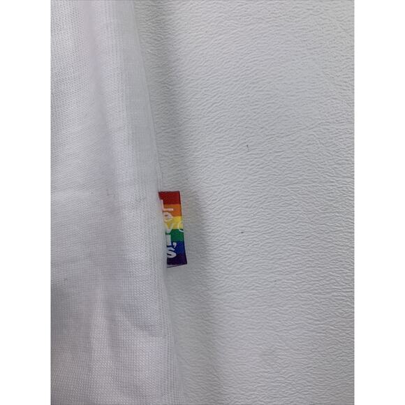 Levi's Mens Women‎ Large L Pride Logo "Use Your Voice!" LGBTQ White Tank Top NWT - Picture 4 of 9